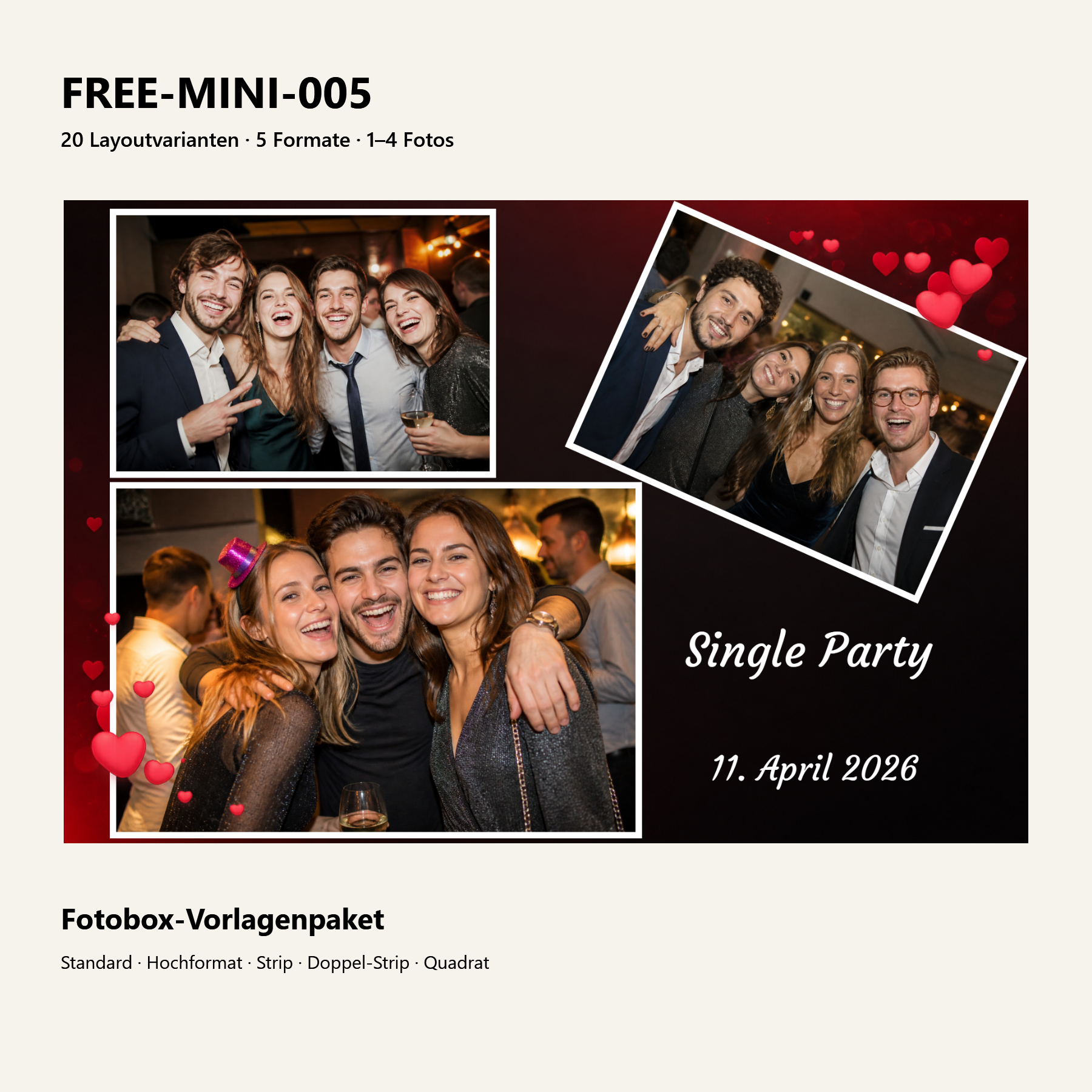 FREE-MINI-005 Fotoboxvorlage – Vorschau
