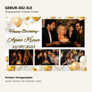 GEBUR-002-ELE Fotoboxvorlage – Vorschau