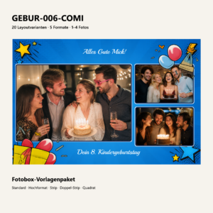 GEBUR-006-COMI Fotoboxvorlage – Vorschau