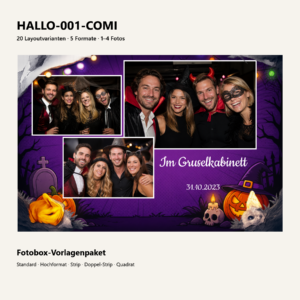 HALLO-001-COMI Fotoboxvorlage – Vorschau