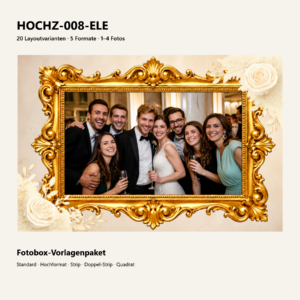 HOCHZ-008-ELE Fotoboxvorlage – Vorschau