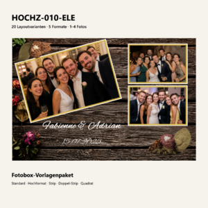 HOCHZ-010-ELE Fotoboxvorlage – Vorschau