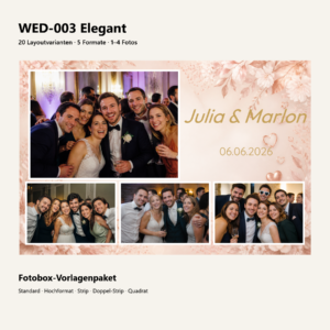WED-003ELEGANT Fotoboxvorlage – Vorschau